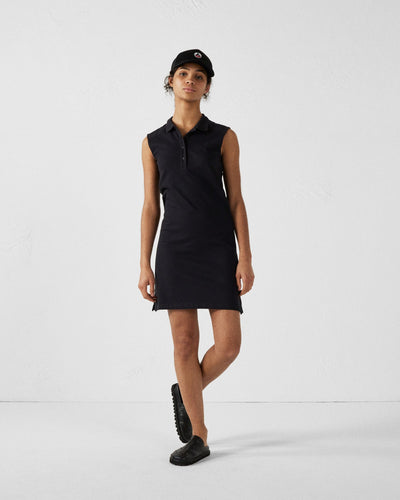 Robe polo sans manches Noir Tanger