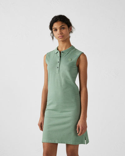 Robe polo sans manches Vert minéral Tanger